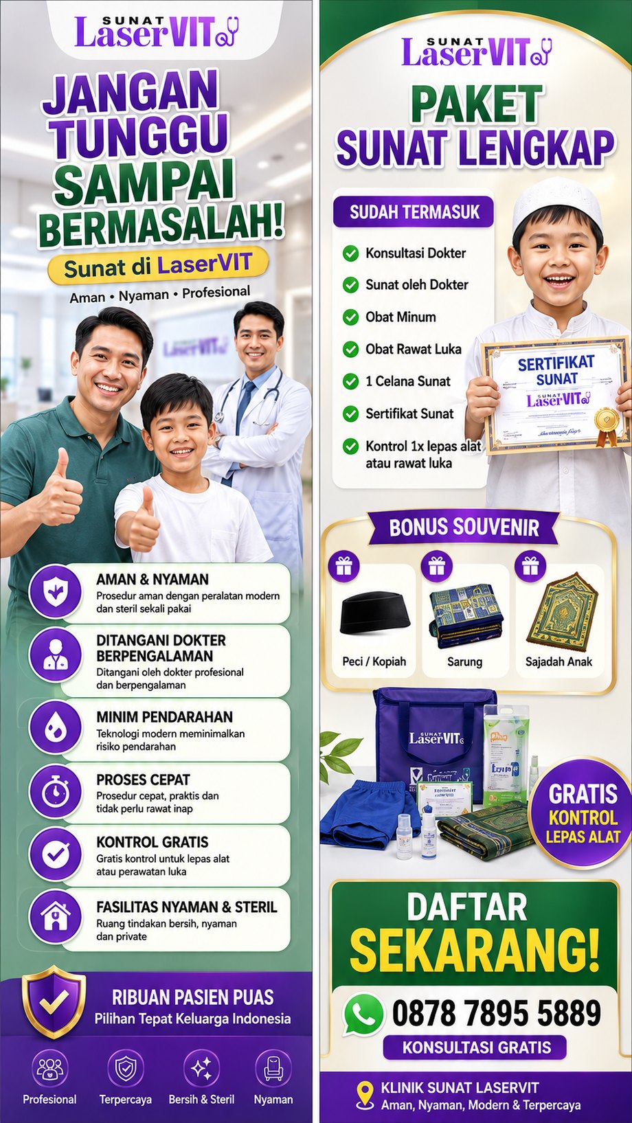 Paket Sunat Lengkap Sunat LaserVIT — keluarga dan anak bahagia